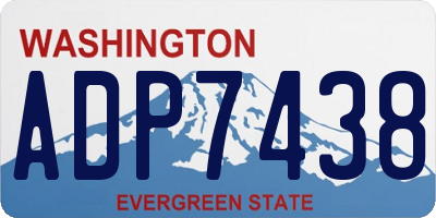 WA license plate ADP7438