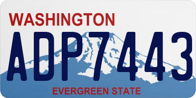 WA license plate ADP7443