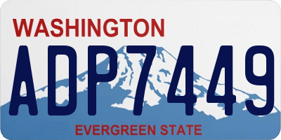 WA license plate ADP7449