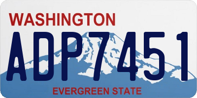WA license plate ADP7451