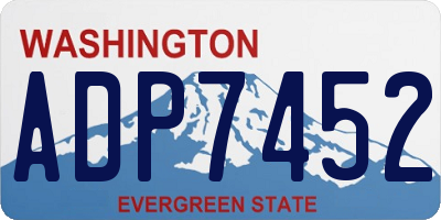 WA license plate ADP7452