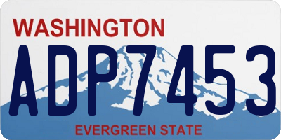 WA license plate ADP7453
