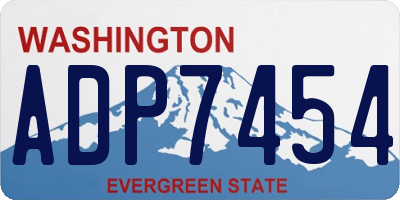 WA license plate ADP7454