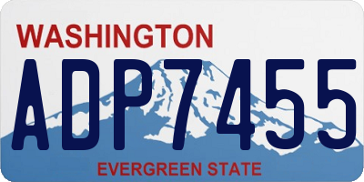 WA license plate ADP7455