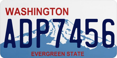 WA license plate ADP7456