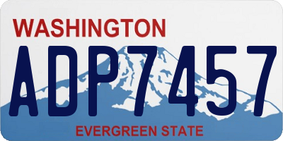 WA license plate ADP7457