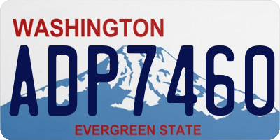 WA license plate ADP7460