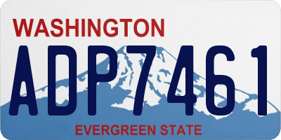 WA license plate ADP7461