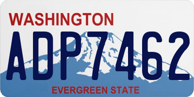 WA license plate ADP7462