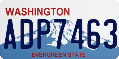 WA license plate ADP7463