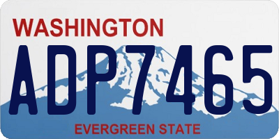 WA license plate ADP7465