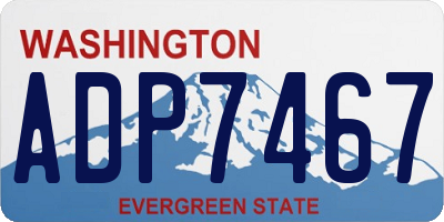 WA license plate ADP7467