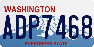 WA license plate ADP7468