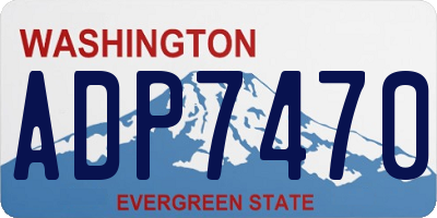 WA license plate ADP7470