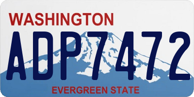 WA license plate ADP7472