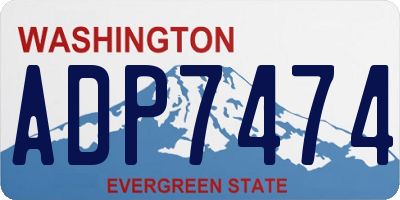 WA license plate ADP7474