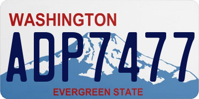 WA license plate ADP7477