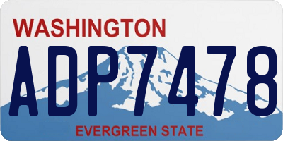WA license plate ADP7478