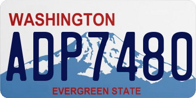 WA license plate ADP7480