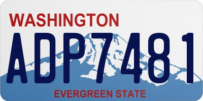 WA license plate ADP7481