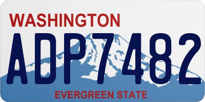 WA license plate ADP7482