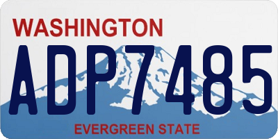 WA license plate ADP7485