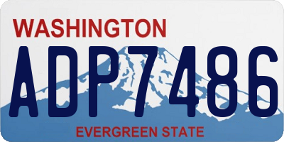 WA license plate ADP7486