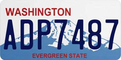 WA license plate ADP7487