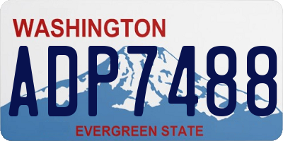 WA license plate ADP7488