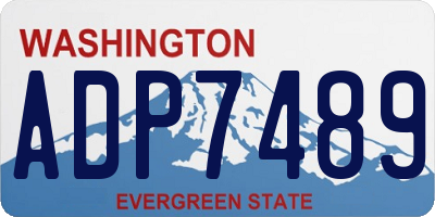 WA license plate ADP7489