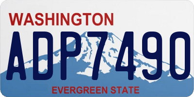 WA license plate ADP7490