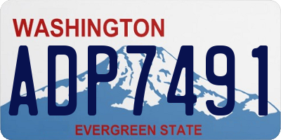 WA license plate ADP7491