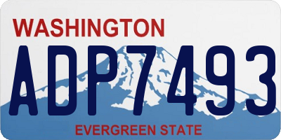 WA license plate ADP7493