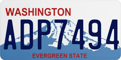 WA license plate ADP7494