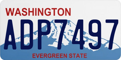 WA license plate ADP7497