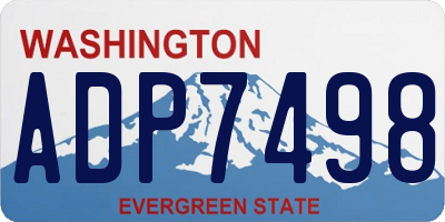 WA license plate ADP7498