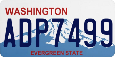 WA license plate ADP7499
