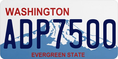 WA license plate ADP7500