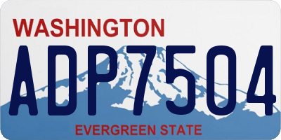WA license plate ADP7504