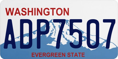 WA license plate ADP7507