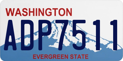 WA license plate ADP7511