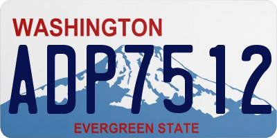 WA license plate ADP7512