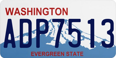 WA license plate ADP7513