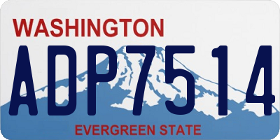 WA license plate ADP7514