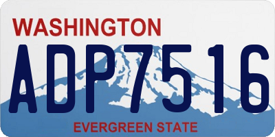 WA license plate ADP7516