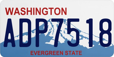 WA license plate ADP7518