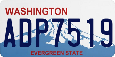 WA license plate ADP7519