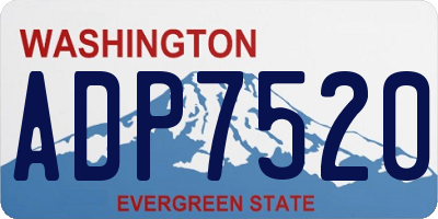 WA license plate ADP7520