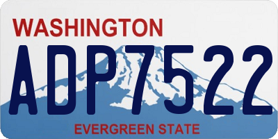 WA license plate ADP7522