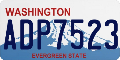 WA license plate ADP7523